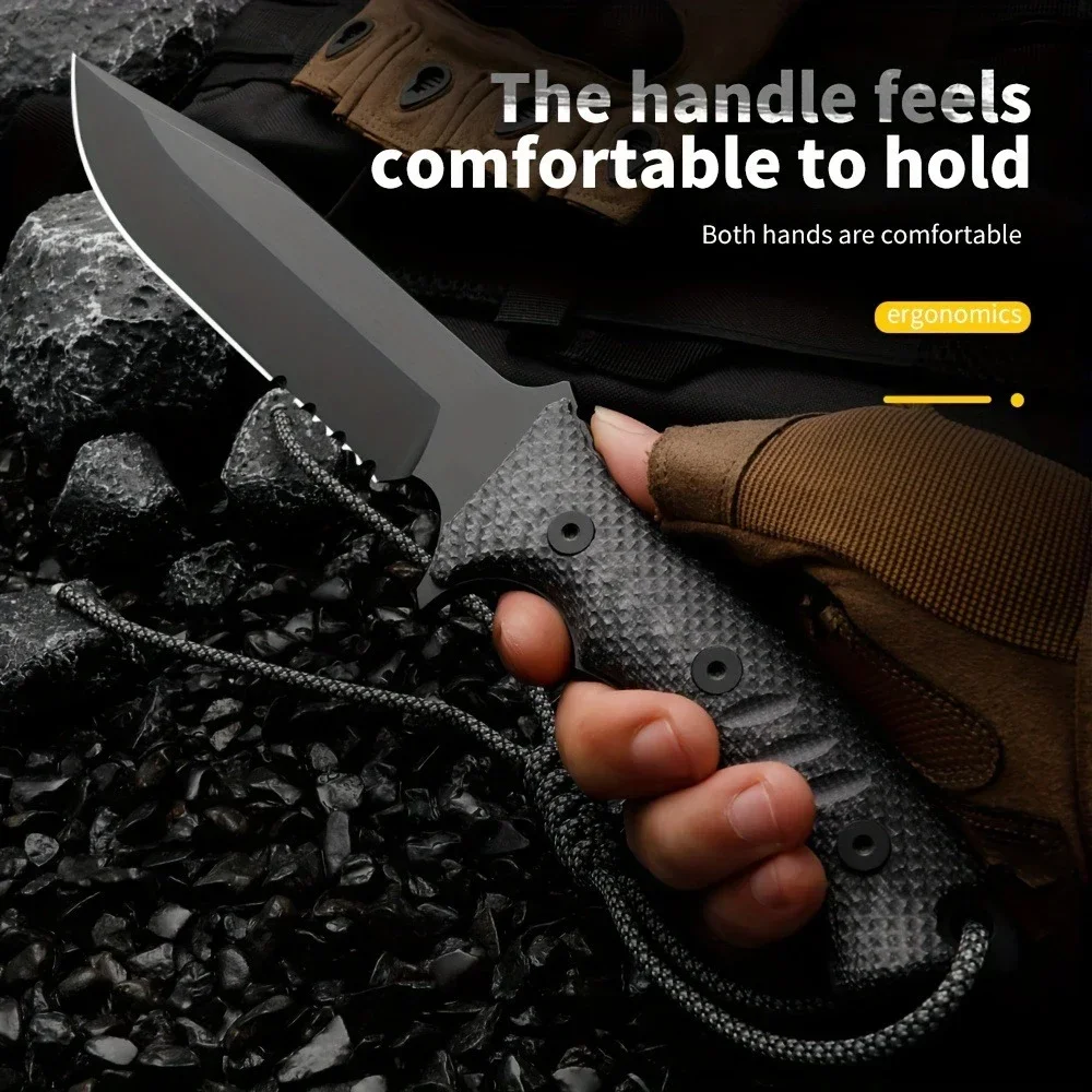 Outdoor Hunting Kitchen - CR(High end version)Outdoor Camping Straight Knife
