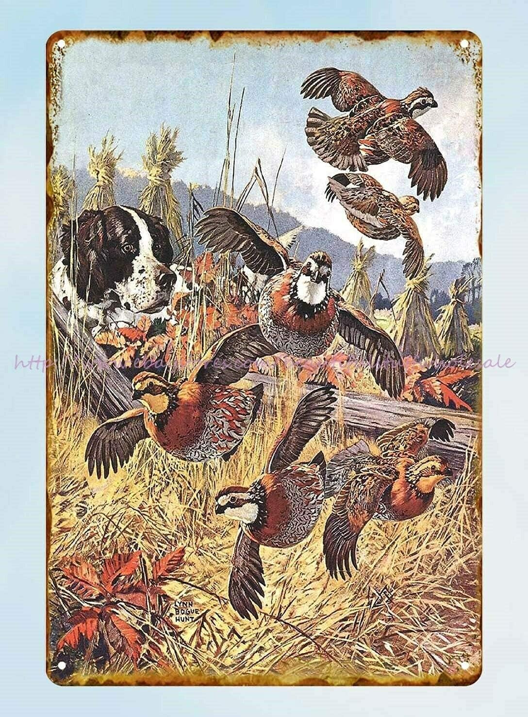 1p,Retro Metal Tin Sign Hunt H - огляд і ціна Hunting Quail