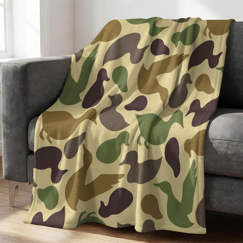 Duck Pattern Flannel Blanket S - огляд і ціна Hunting Outdoor Rug