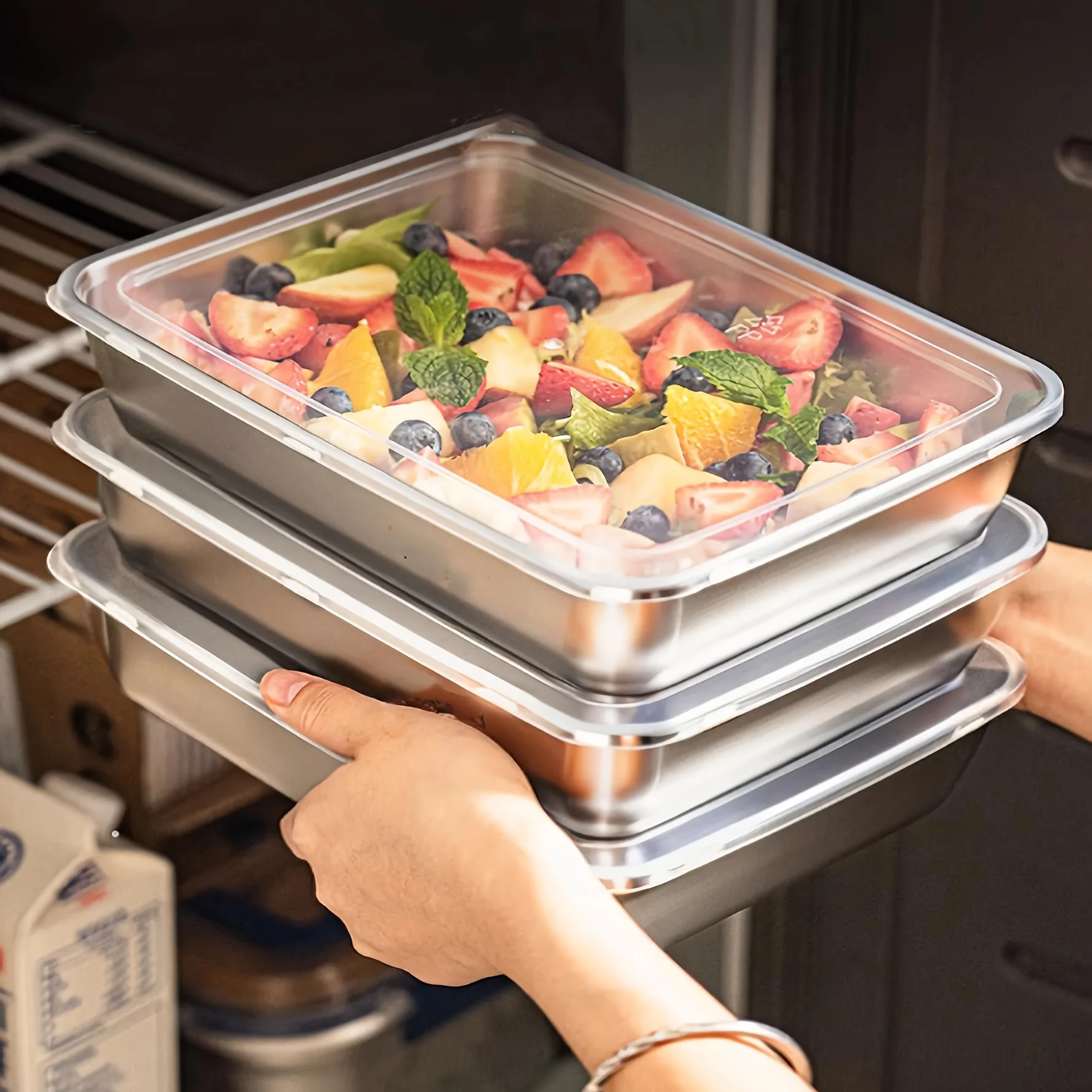 3pcs Stainless Steel Food Cont - огляд і ціна Outdoor Hunting Kitchen