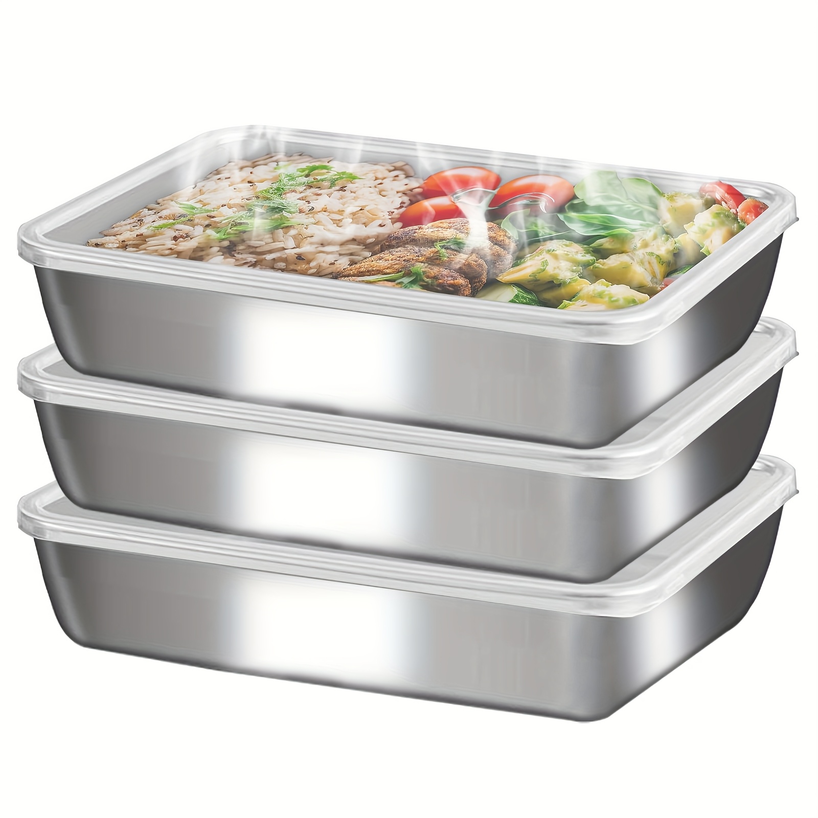3pcs Stainless Steel Food Cont - огляд і ціна Outdoor Hunting Kitchen