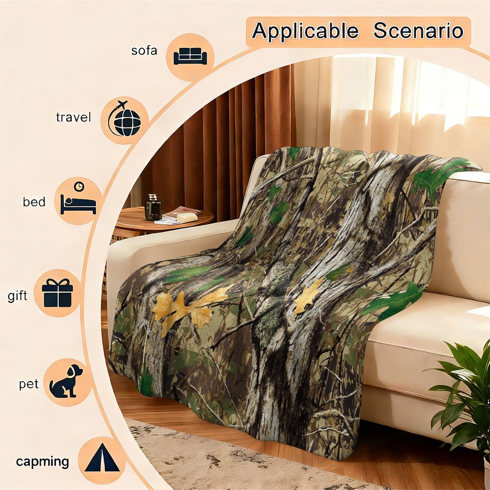 Forest Camouflage Flannel Blan - огляд і ціна Hunting Outdoor Rug
