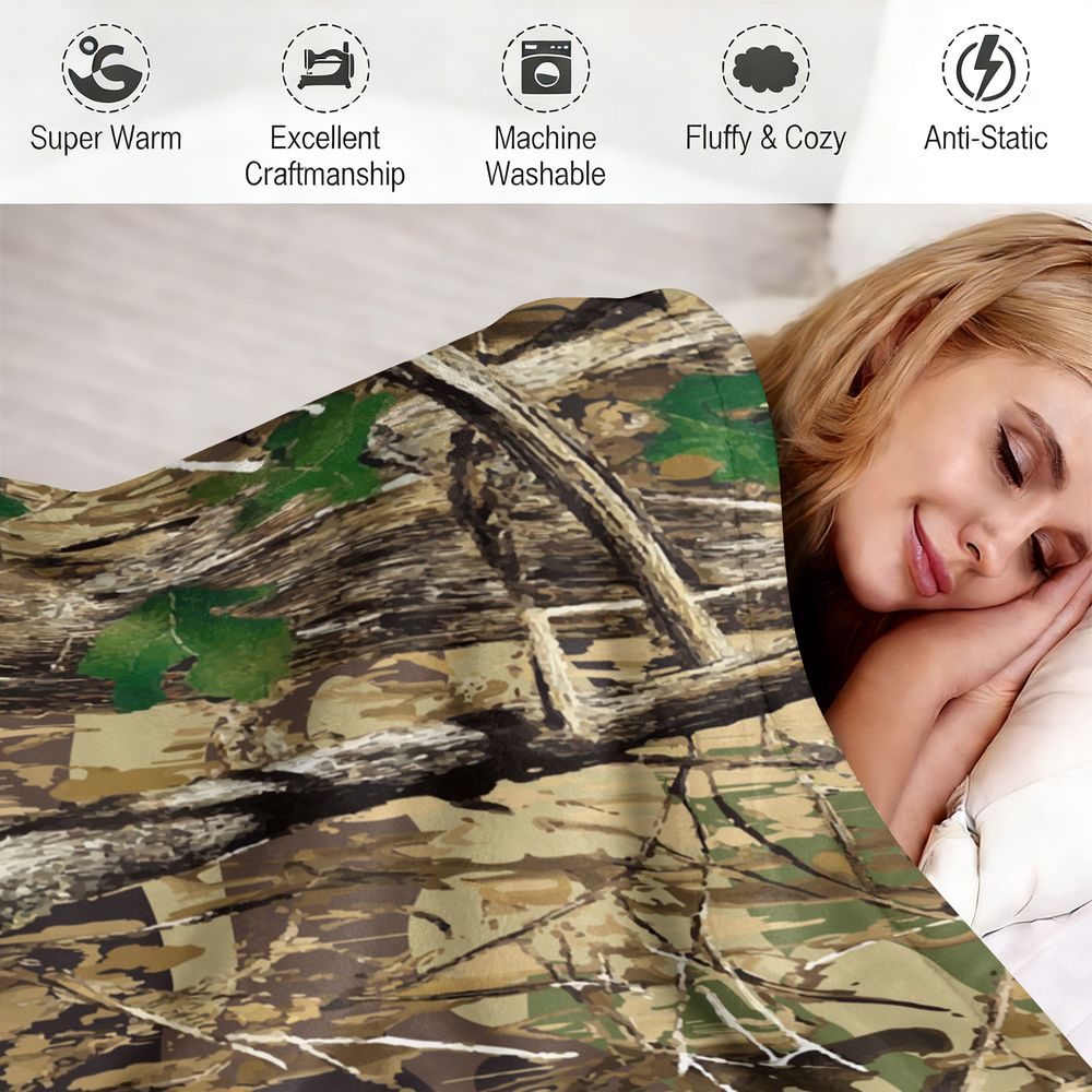 Forest Camouflage Flannel Blan - огляд і ціна Hunting Outdoor Rug